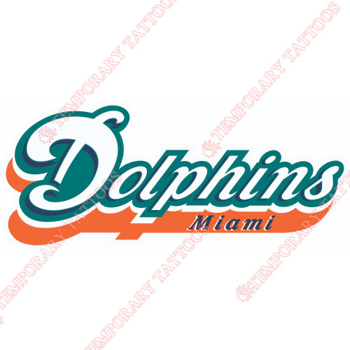 Miami Dolphins Customize Temporary Tattoos Stickers NO.577